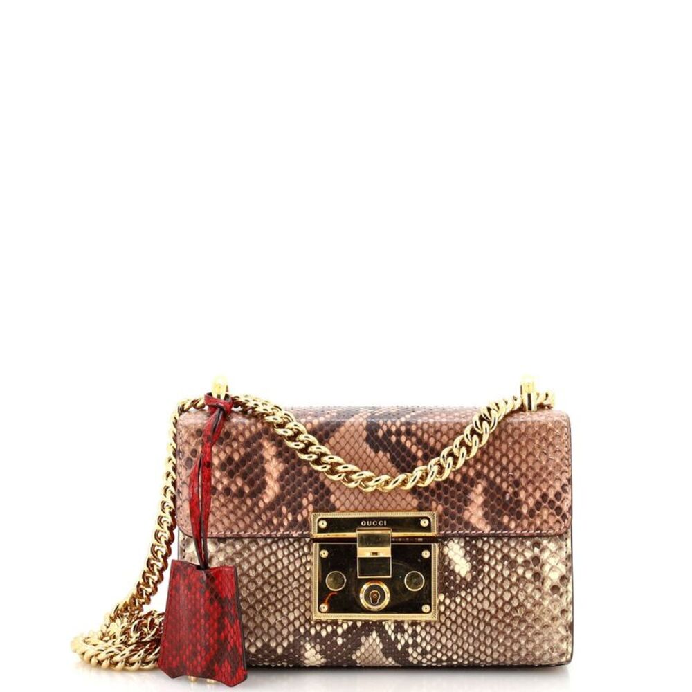 Gucci Padlock Shoulder Bag Python Small Neutral, … - image 1